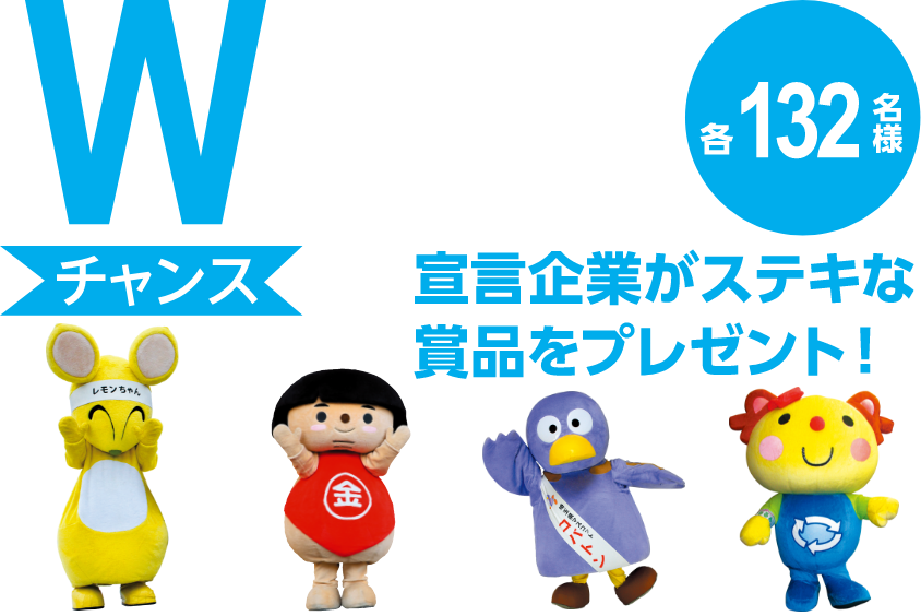 ダブルチャンス！宣言企業がステキな賞品をプレゼント！
